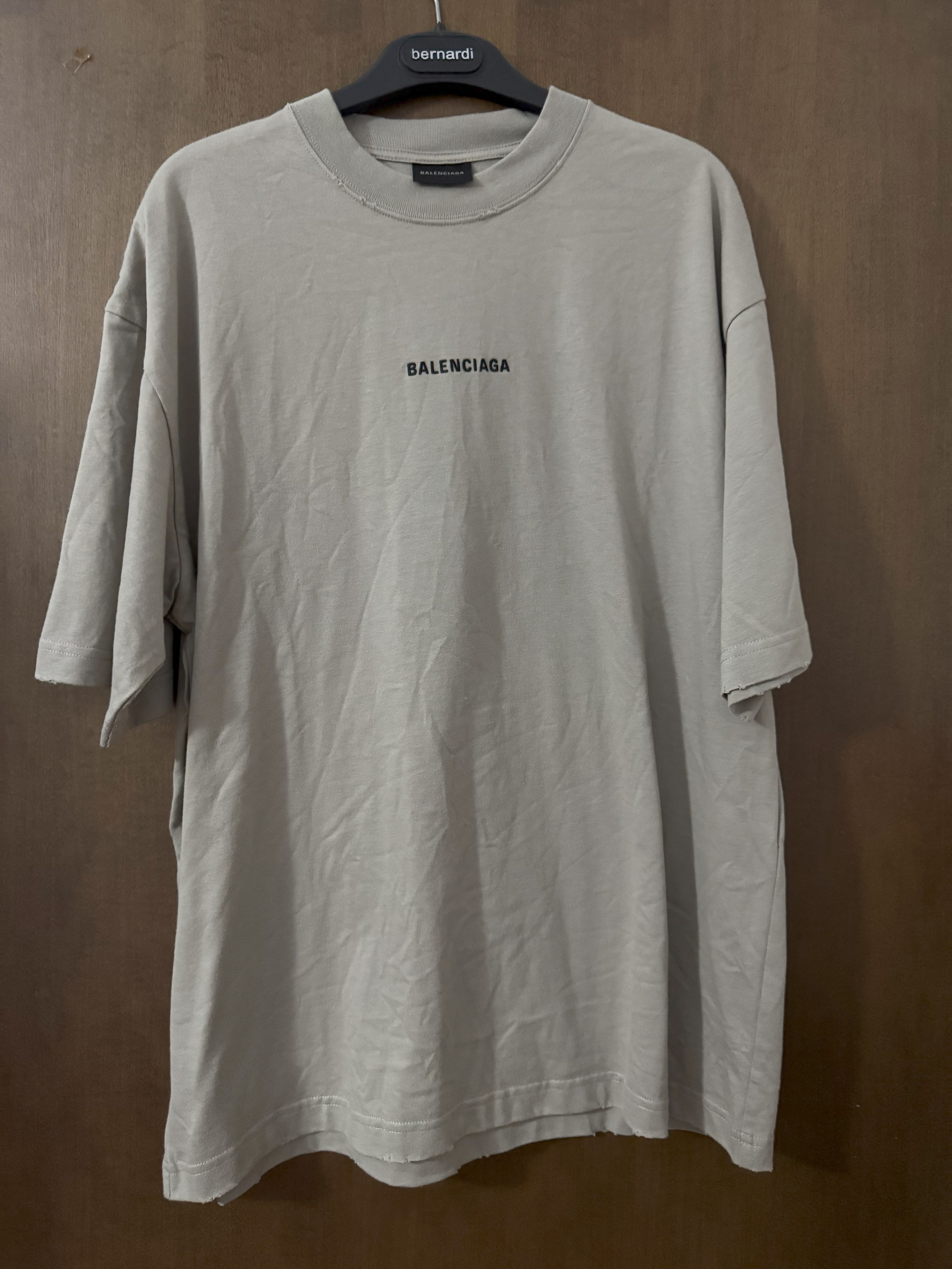 Balenciaga T-shirt – Front & Back Logo with Distressed Effect