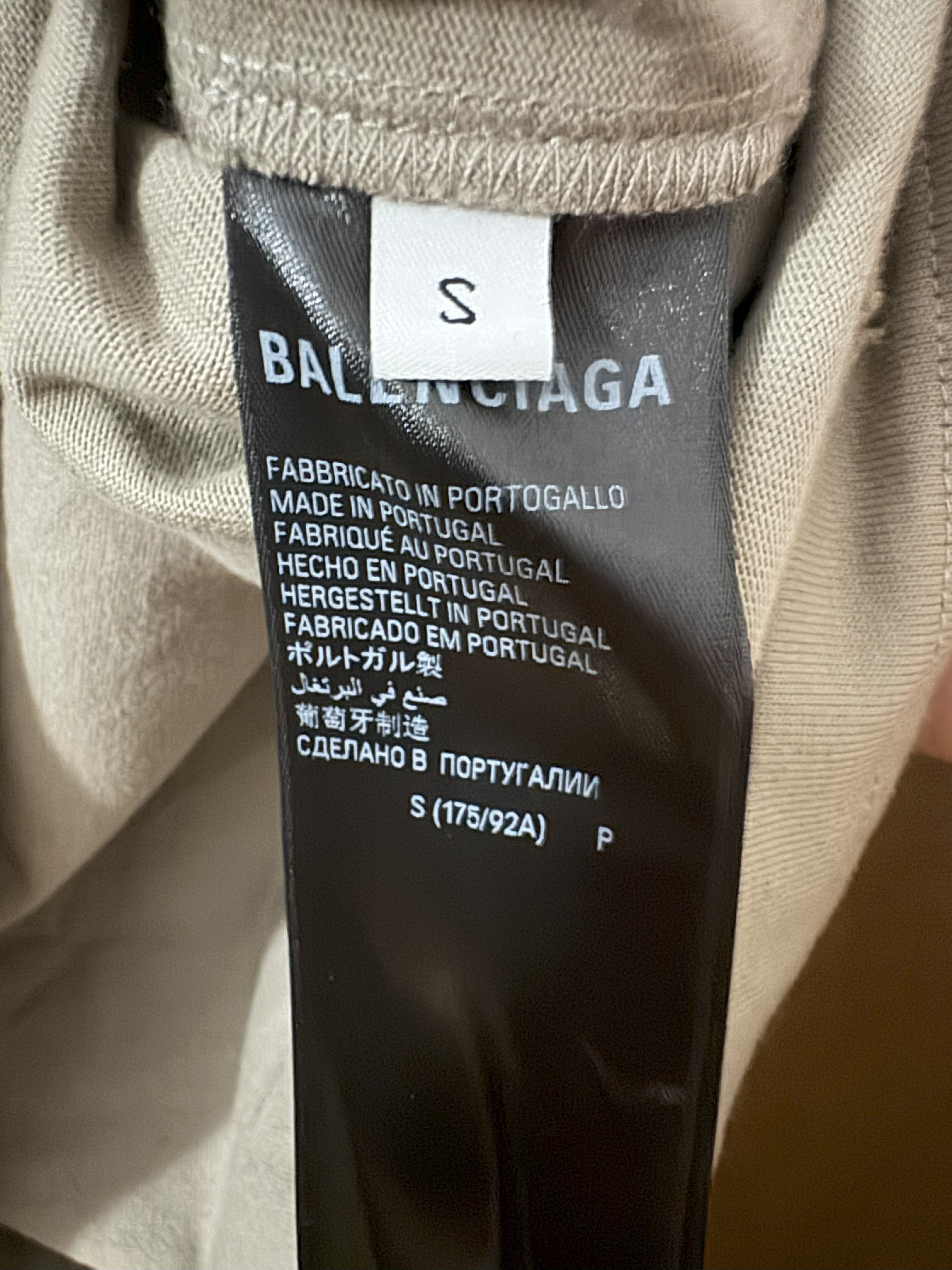 Balenciaga T-shirt – Front & Back Logo with Distressed Effect