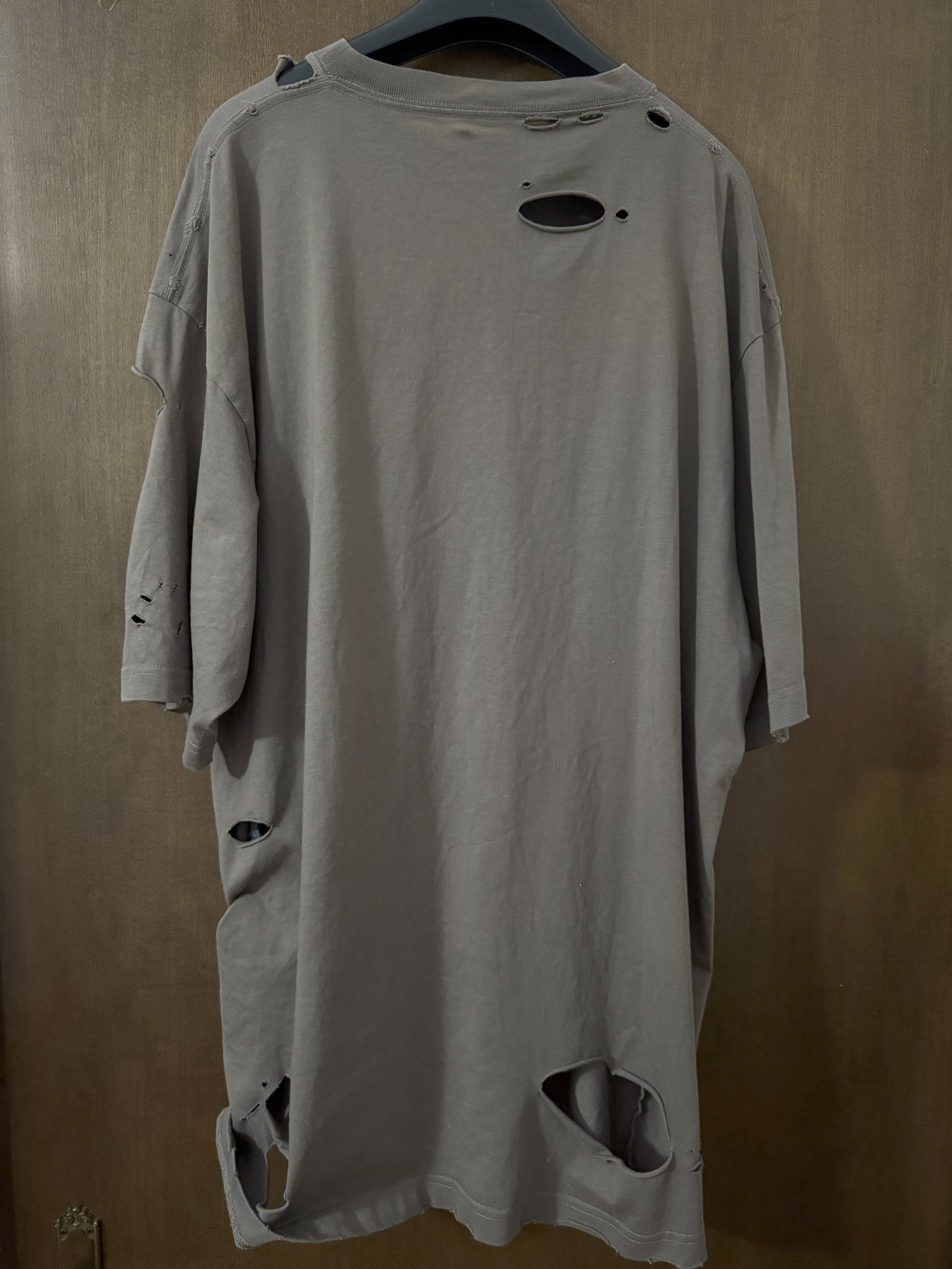 Balenciaga Caps Destroyed Flatground T-shirt