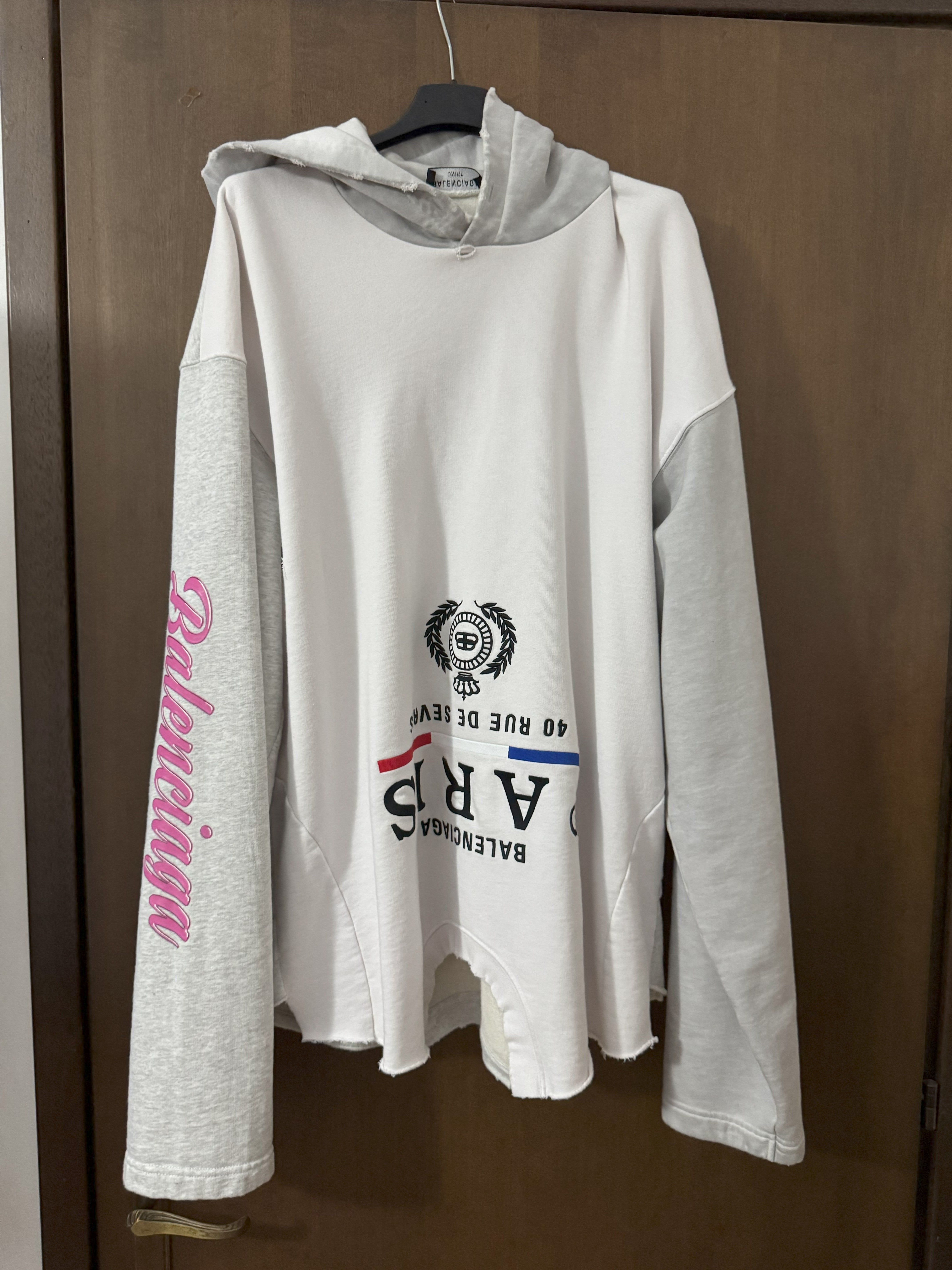 Balenciaga DIY College Hoodie – Distressed